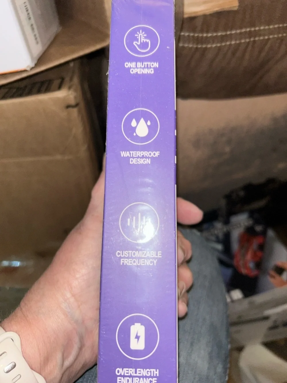 Whomior Pet Ultrasonic Teeth Clean Set in Purple and White